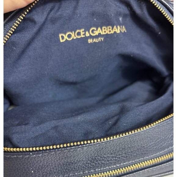 Dolce & Gabbana Navy Pebbled Cosmetic Bag + BUXOM Lip Gloss Duo - Picture 8 of 9